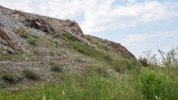 Кызкольский мраморный утес на реке Кумыстюбе