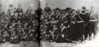 Русско-японская война. Офицеры 9-го и 10-го полков Оренбургского казачьего войска перед отправлением на фронт. Май 1904 года